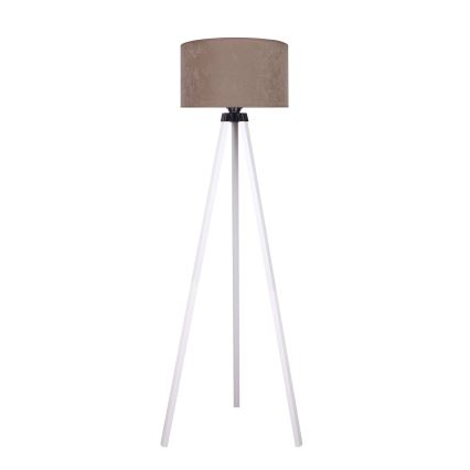 Brilagi - Grīdas stāvlampa VELVET 1xE27/60W/230V balta/bēša