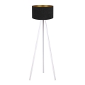 Brilagi - Grīdas stāvlampa VELVET 1xE27/60W/230V balta/melna