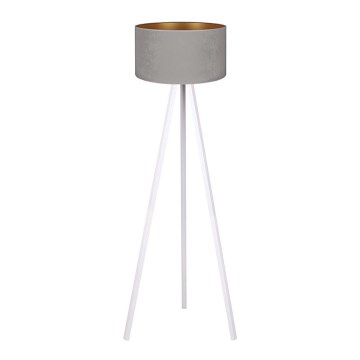 Brilagi - Grīdas stāvlampa VELVET 1xE27/60W/230V balta/pelēka