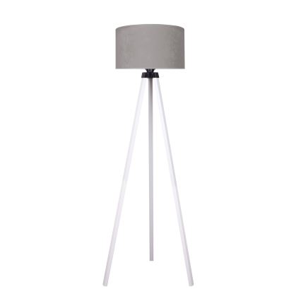 Brilagi - Grīdas stāvlampa VELVET 1xE27/60W/230V balta/pelēka