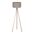 Brilagi - Grīdas stāvlampa VELVET 1xE27/60W/230V bēša/pelēka