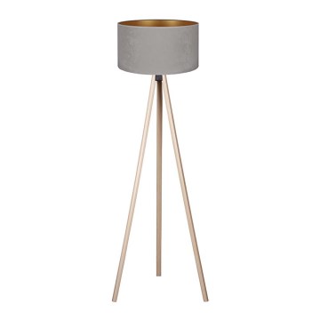 Brilagi - Grīdas stāvlampa VELVET 1xE27/60W/230V bēša/pelēka