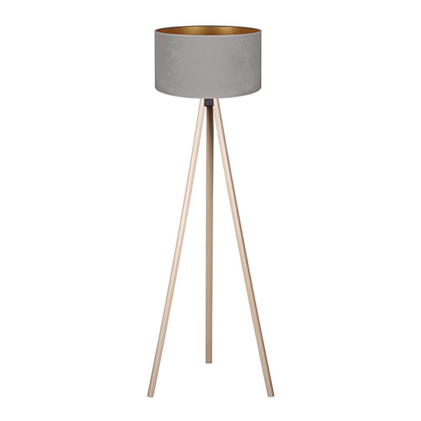 Brilagi - Grīdas stāvlampa VELVET 1xE27/60W/230V bēša/pelēka