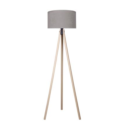 Brilagi - Grīdas stāvlampa VELVET 1xE27/60W/230V bēša/pelēka