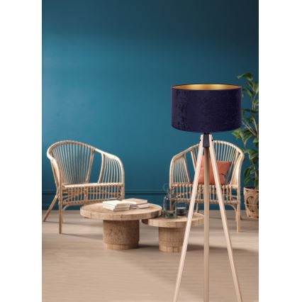 Brilagi - Grīdas stāvlampa VELVET 1xE27/60W/230V bēša/zila