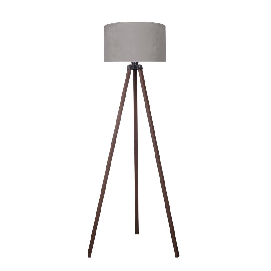 Brilagi - Grīdas stāvlampa VELVET 1xE27/60W/230V brūna/pelēka