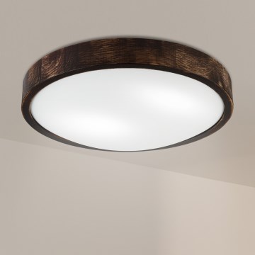 Brilagi - Griestu gaismeklis CARVALHO SLIM SMOKEY 2xE27/60W/230V ozols Ø 37,5 cm