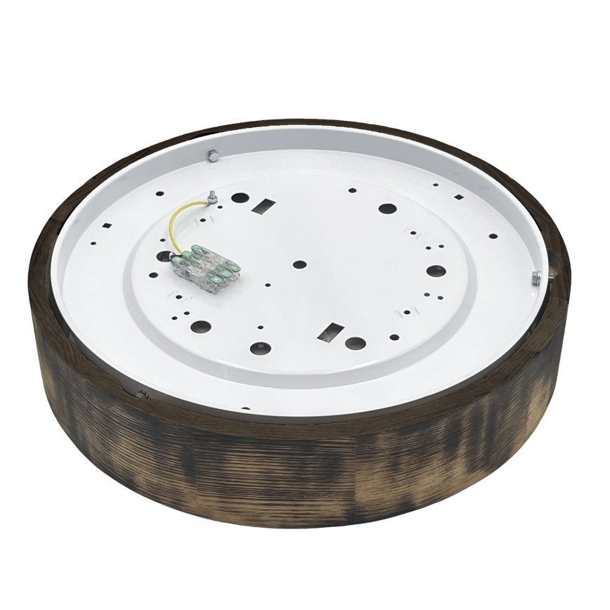 Brilagi - Griestu gaismeklis CARVALHO SMOKEY, 2xE27/60W/230V, ozolkoka, diametrs 37,5 cm