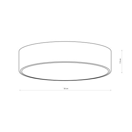 Brilagi - Griestu gaismeklis CLARE 2xE27/24W/230V Ø 30 cm burgundijas krāsā