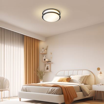 Brilagi - Griestu gaismeklis ELARO 2xE27/40W/230V Ø 26 cm, melns