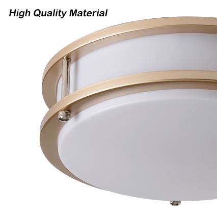 Brilagi - Griestu gaismeklis ELARO 2xE27/40W/230V Ø 26 cm, zelta krāsā