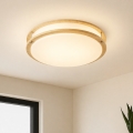 Brilagi - Griestu gaismeklis ELARO 4xE27/40W/230V diametrs 41 cm koka dekors