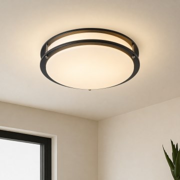 Brilagi - Griestu gaismeklis ELARO 4xE27/40W/230V diametrs 41 cm melns