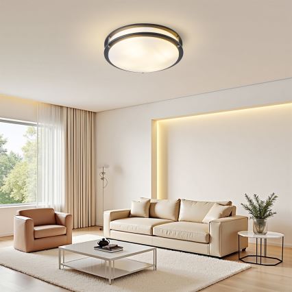 Brilagi - Griestu gaismeklis ELARO 4xE27/40W/230V diametrs 41 cm melns
