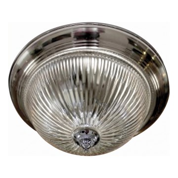Brilagi - griestu gaismeklis FRESCO 2xE27/40W/230V Ø 28 cm ar spīdīgu hroma apdari