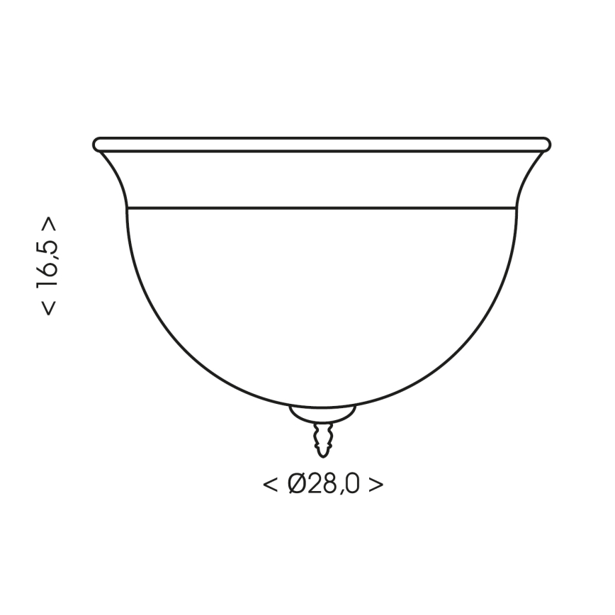 Brilagi - griestu gaismeklis FRESCO 2xE27/40W/230V Ø 28 cm ar spīdīgu hroma apdari