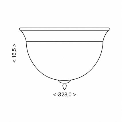 BRILAGI - Griestu gaismeklis FRESCO 2xE27/40W/230V Ø 28 cm matēts hroms