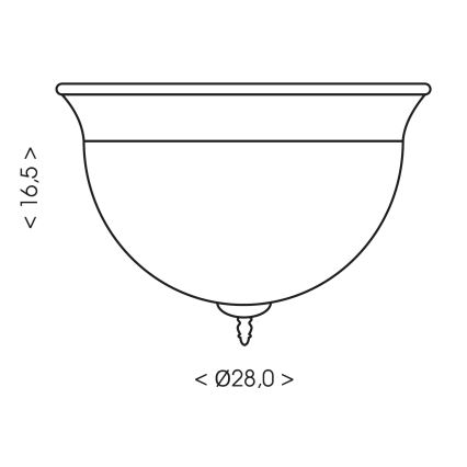 Brilagi - Griestu gaismeklis FRESCO 2xE27/40W/230V Ø 28 cm misiņa apdare