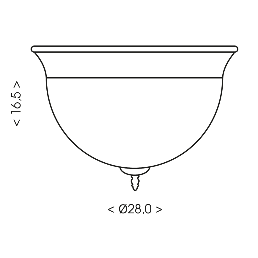 Brilagi - Griestu gaismeklis FRESCO 2xE27/40W/230V Ø 28 cm misiņa apdare