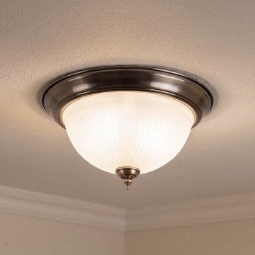 BRILAGI - Griestu gaismeklis FRESCO 2xE27/40W/230V Ø 28 cm misiņš