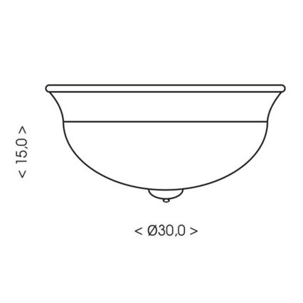 BRILAGI - Griestu gaismeklis FRESCO 2xE27/40W/230V Ø 30 cm bronzas krāsā