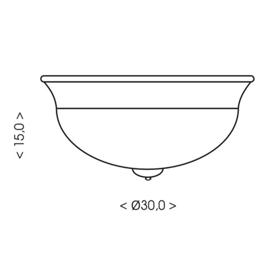 BRILAGI - Griestu gaismeklis FRESCO 2xE27/40W/230V Ø 30 cm bronzas krāsā