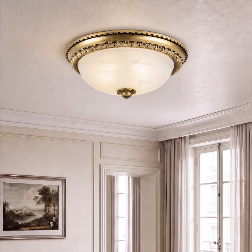 BRILAGI - Griestu gaismeklis FRESCO 2xE27/40W/230V Ø 30 cm misiņš