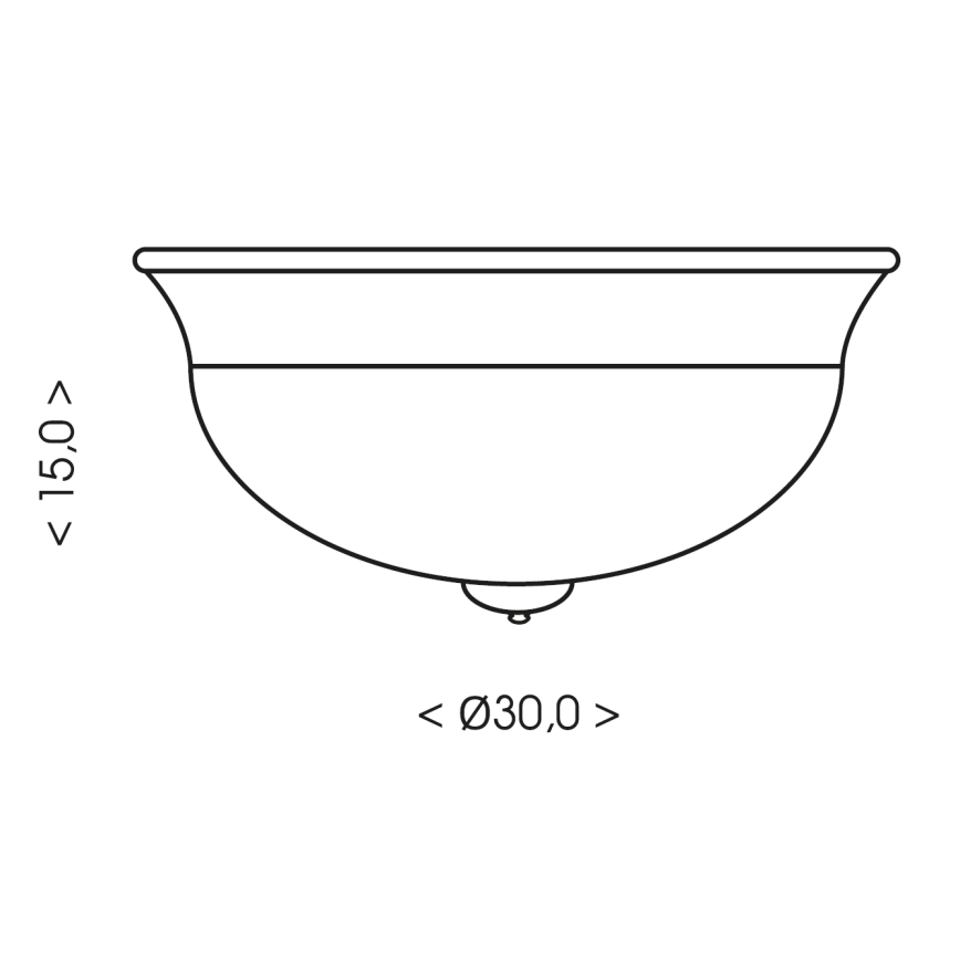 Brilagi - Griestu gaismeklis FRESCO 2xE27/40W/230V Ø 30 cm misiņš