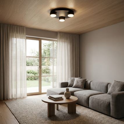 Brilagi - Griestu gaismeklis MONO 3xGX53/12W/230V Ø 30 cm melns