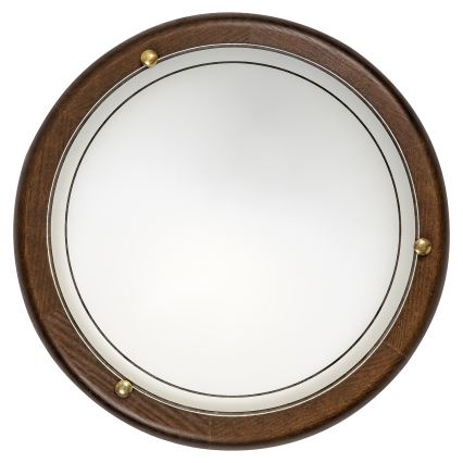 Brilagi - griestu gaismeklis ORBIS 1xE27/60W/230V, Ø 30 cm, no priedes koka