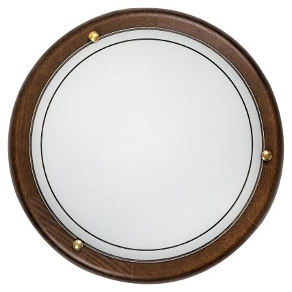 Brilagi - griestu gaismeklis ORBIS 1xE27/60W/230V, Ø 30 cm, no priedes koka