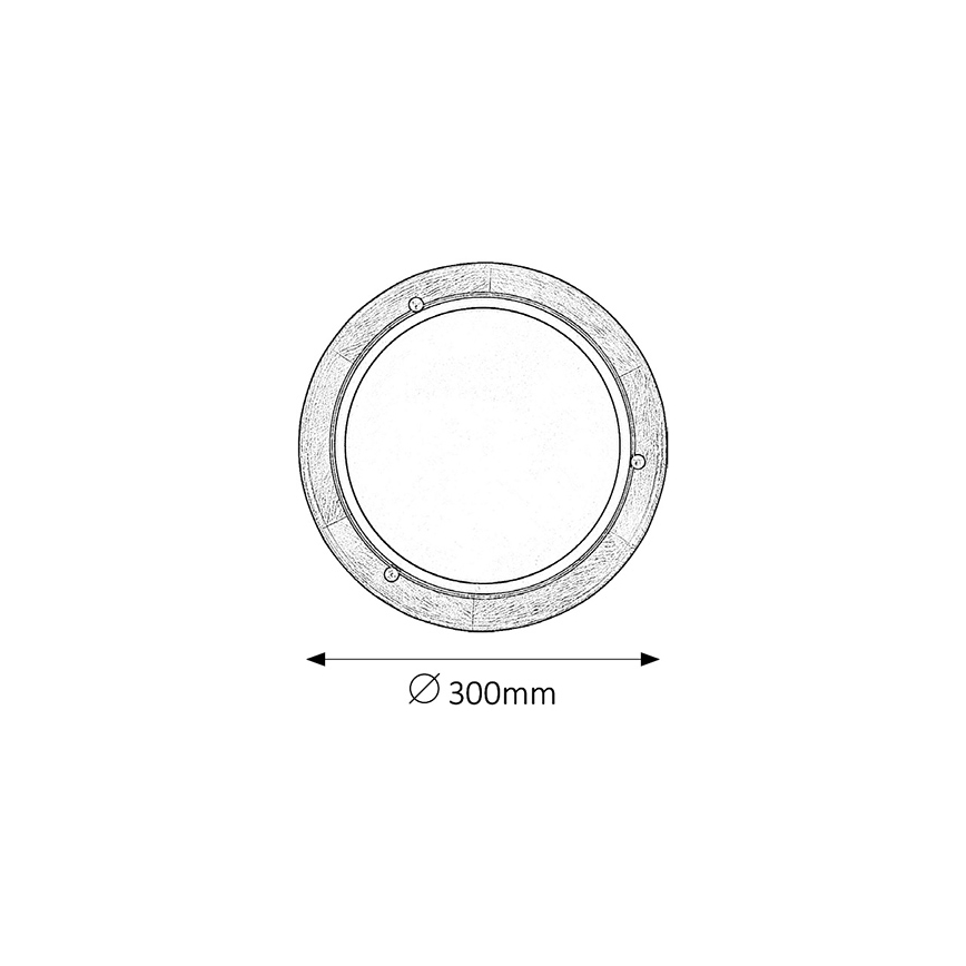 Brilagi - griestu gaismeklis ORBIS 1xE27/60W/230V, Ø 30 cm, no priedes koka