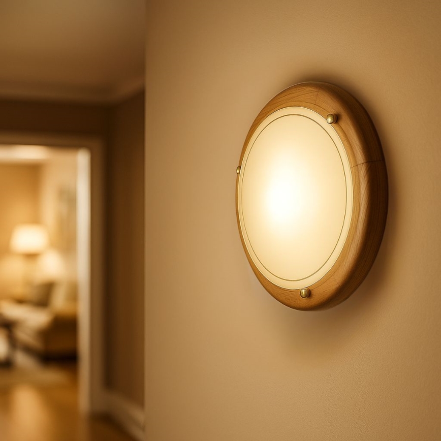 Brilagi - Griestu gaismeklis ORBIS 1xE27/60W/230V Ø 30 cm priede