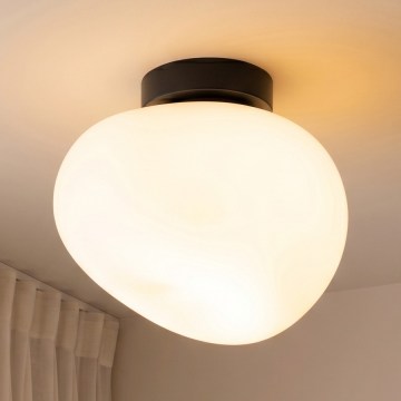 BRILAGI - Griestu gaismeklis PEBBLES 1xE27/40W/230V Ø 20 cm melns