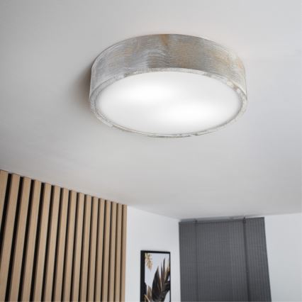 Brilagi - Griestu gaismeklis PINO 2xE27/15W/230V priede/sudraba Ø 37,5 cm