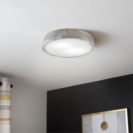 Brilagi - Griestu gaismeklis PINO 2xE27/15W/230V priede/sudraba Ø 37,5 cm