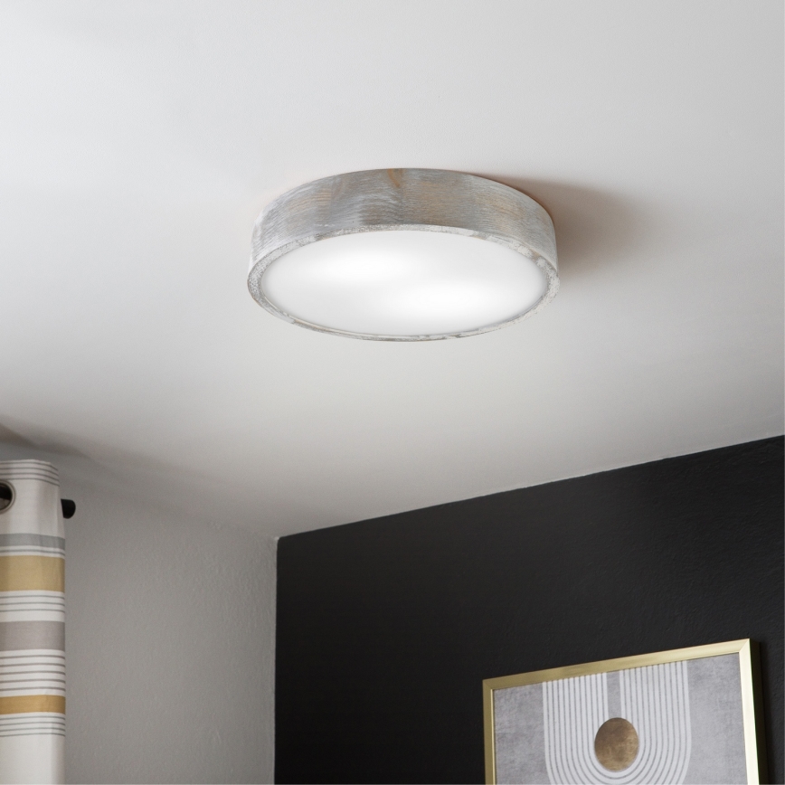 Brilagi - Griestu gaismeklis PINO 2xE27/15W/230V priede/sudraba Ø 37,5 cm