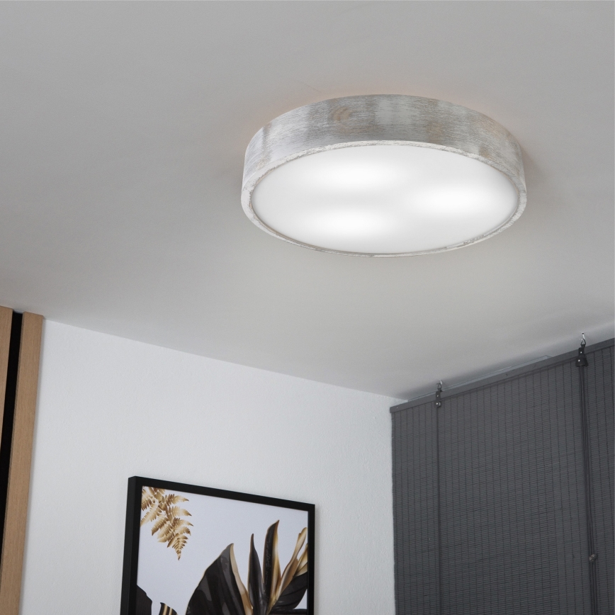 Brilagi - Griestu gaismeklis PINO 3xE27/15W/230V priede/sudraba Ø 47,5 cm