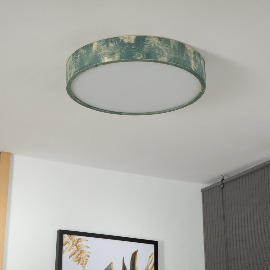 Brilagi - Griestu gaismeklis PINO 3xE27/15W/230V priede/zaļa Ø 47,5 cm