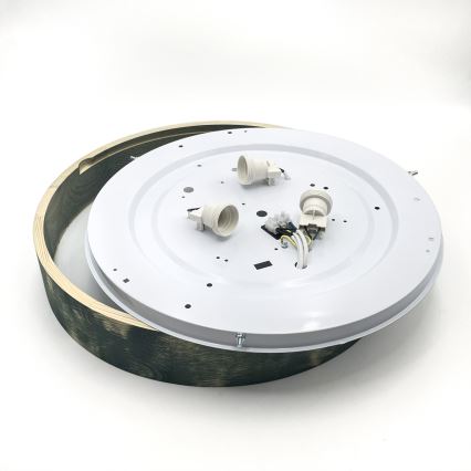 Brilagi - Griestu gaismeklis PINO 3xE27/15W/230V priede/zaļa Ø 47,5 cm