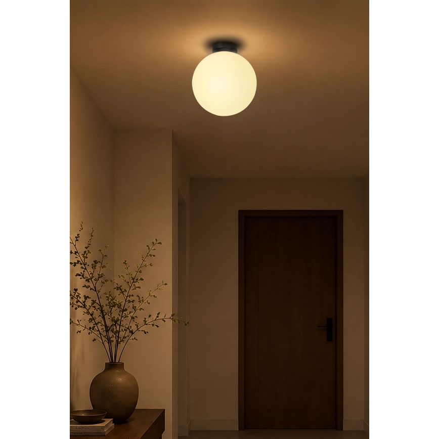 BRILAGI - Griestu gaismeklis POLOS 1xE27/40W/230V Ø 30 cm melns