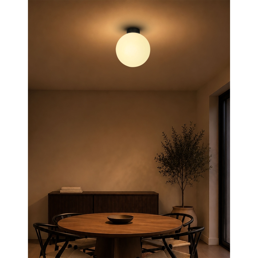BRILAGI - Griestu gaismeklis POLOS 1xE27/40W/230V Ø 30 cm melns