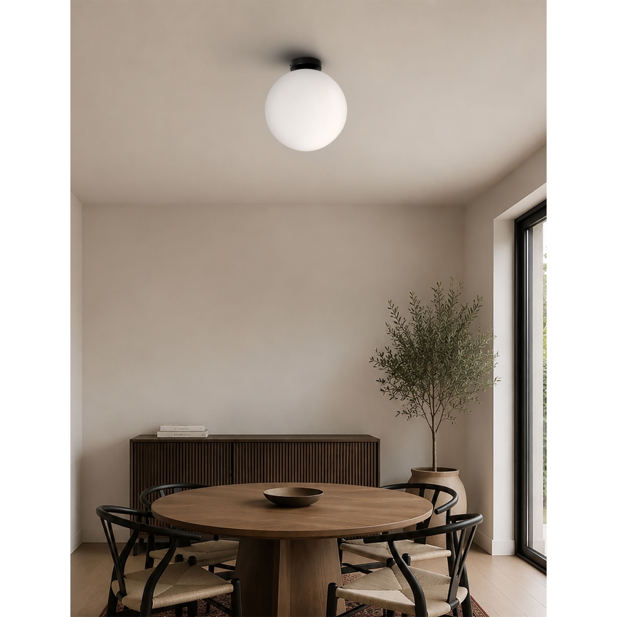 BRILAGI - Griestu gaismeklis POLOS 1xE27/40W/230V Ø 30 cm melns