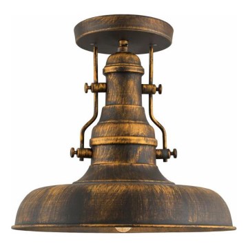 Brilagi - Griestu gaismeklis PYRONIC 1xE27/40W/230V Ø 32 cm bronzas/patina