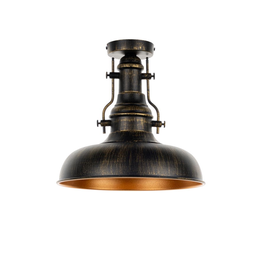 Brilagi - Griestu gaismeklis PYRONIC 1xE27/40W/230V Ø 32 cm bronzas/patina
