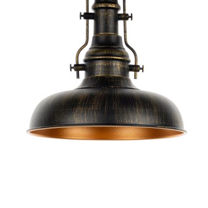 Brilagi - Griestu gaismeklis PYRONIC 1xE27/40W/230V Ø 32 cm bronzas/patina