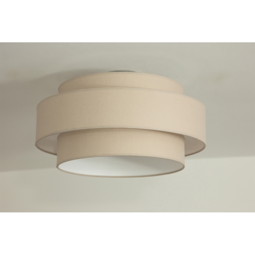 Brilagi - Griestu gaismeklis RESNA 1xE27/60W/230V Ø 40 cm bēšs