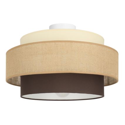 Brilagi - griestu gaismeklis RESNA 1xE27/60W/230V Ø 40 cm bēšs/melns