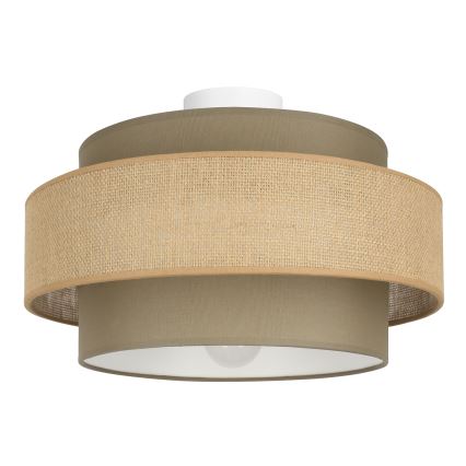Brilagi - Griestu gaismeklis RESNA 1xE27/60W/230V Ø 40 cm brūns/bēšs