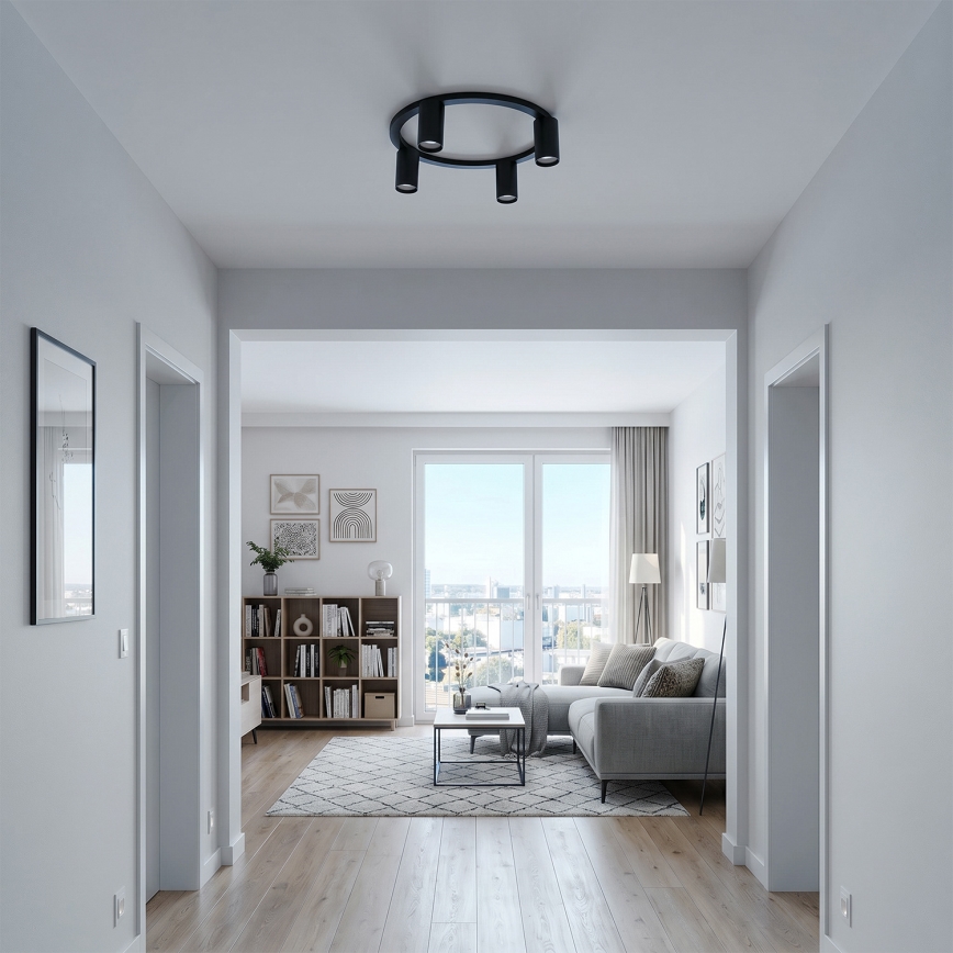 BRILAGI - Griestu gaismeklis SELE 4xGU10/30W/230V melns